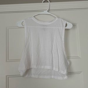 White Forever 21 Cropped Muscle Tank
